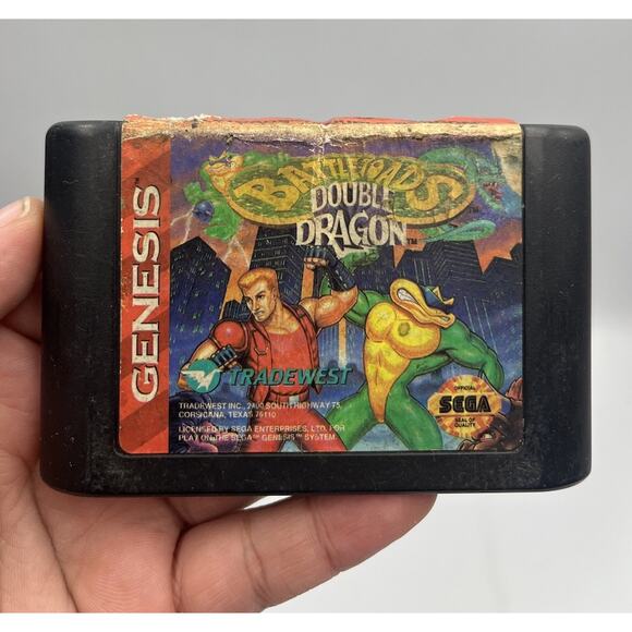 Battle Toads Double Dragon Sega Genesis Cartridge Only - Tested - Picture 1 of 5